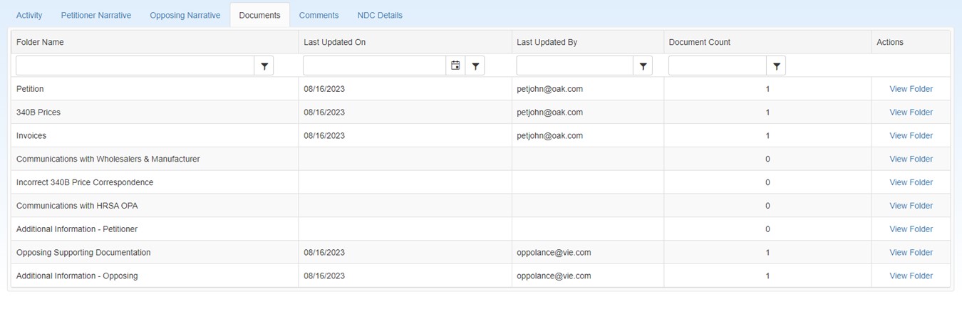 Documents tab Documents tab